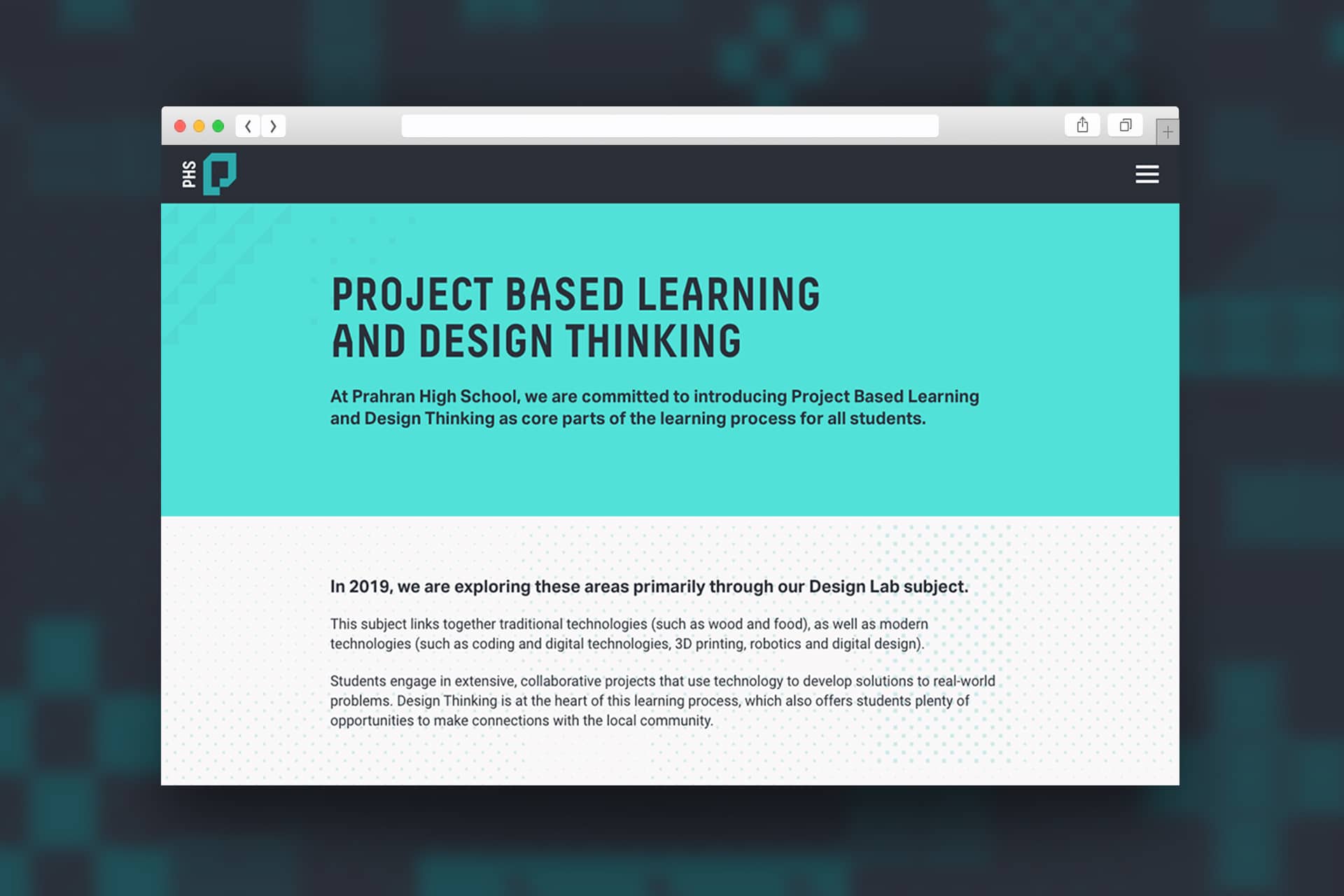 Prahran High School - Website Design & Development by Beyond Web