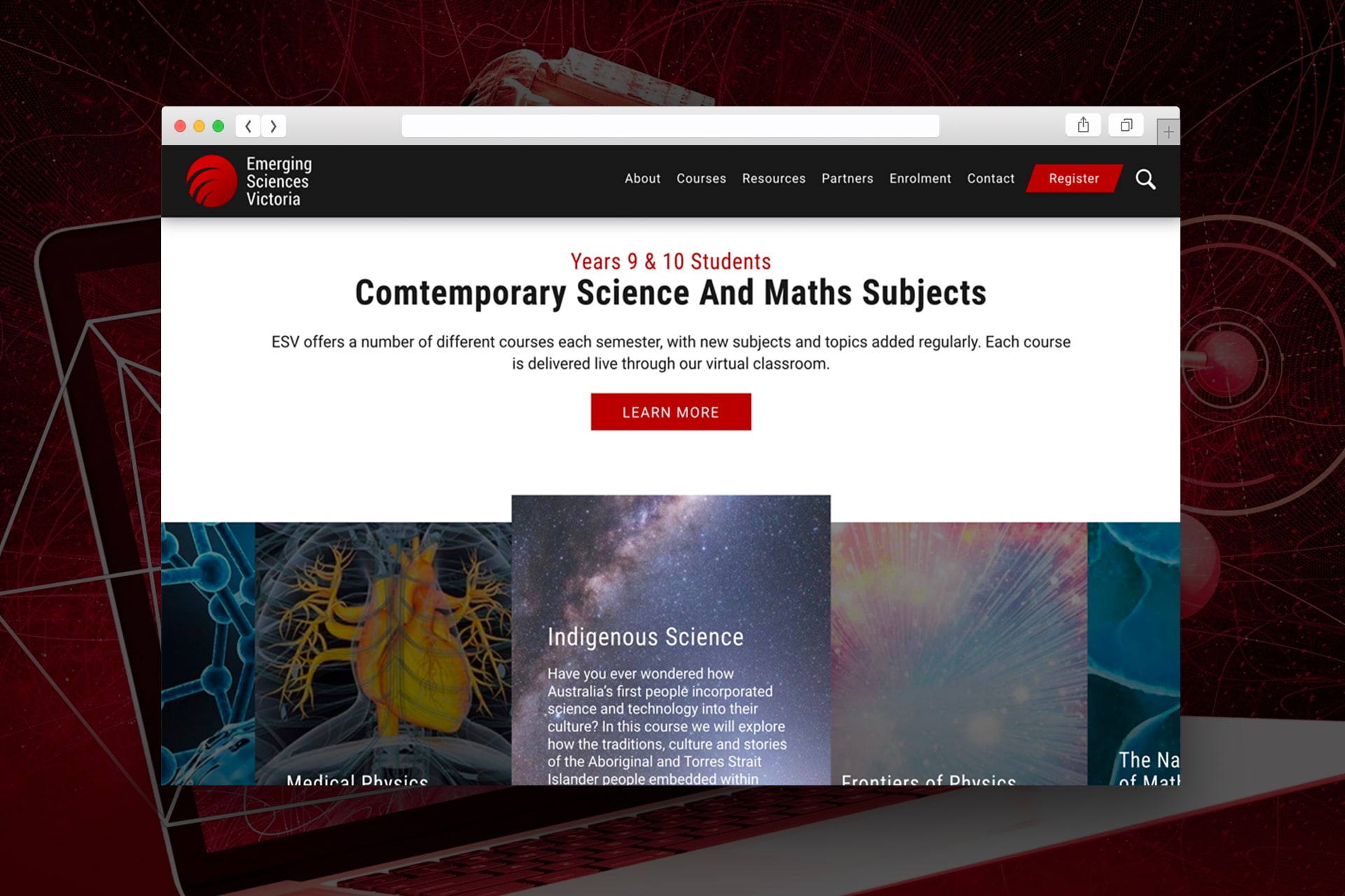 Emerging Sciences Victoria - Website Design & Development by Beyond Web