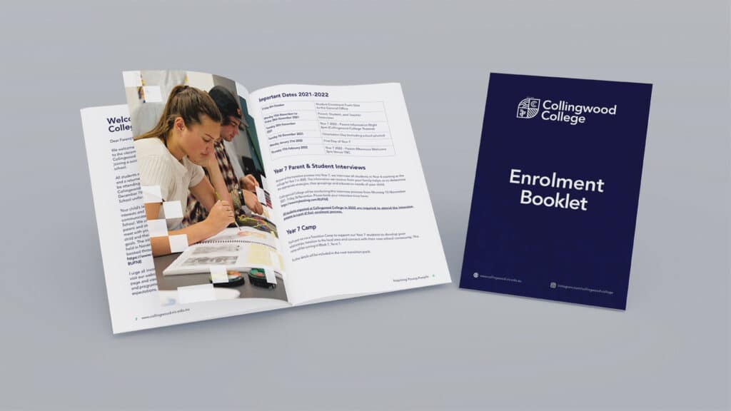 Collingwood College - Enrolment Booklet - Brand Identity by Beyond Web