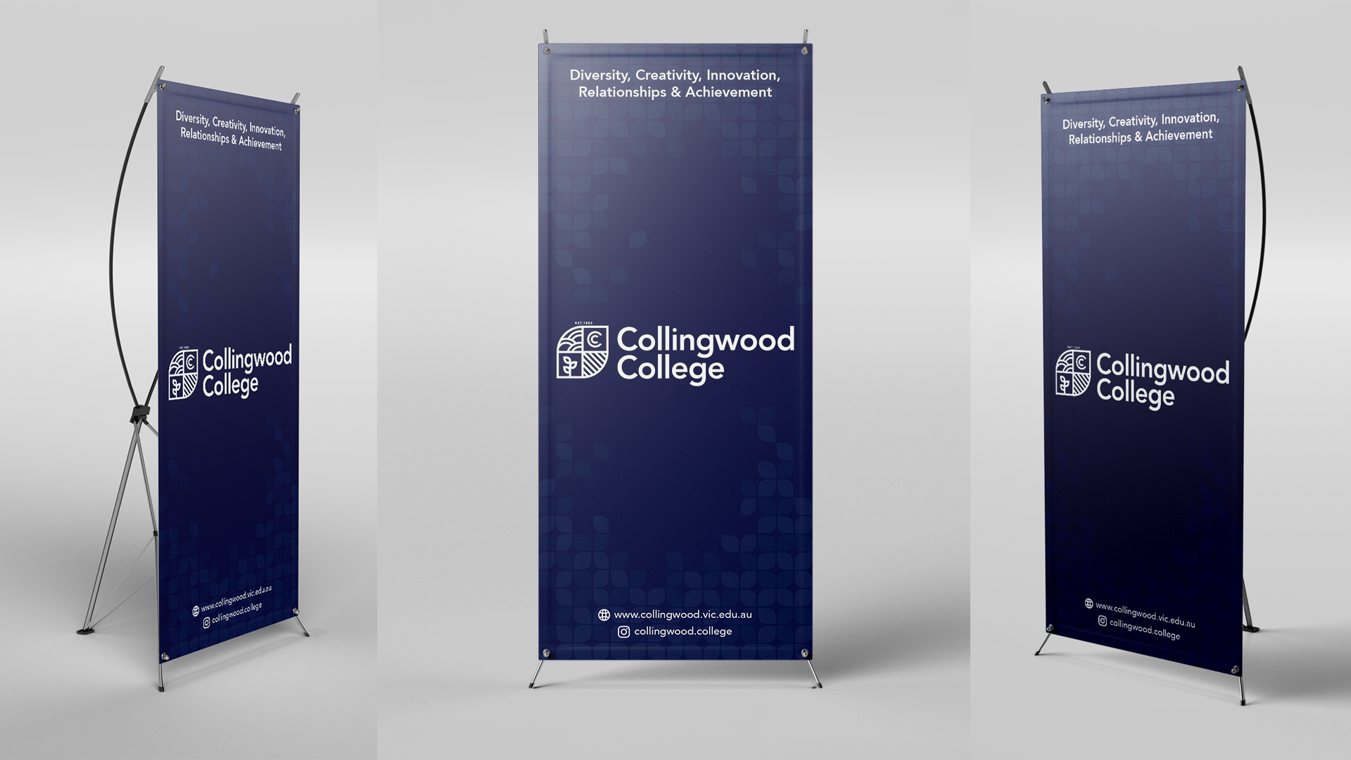 Collingwood College - Step & Repeat Banner - Brand Identity by Beyond Web